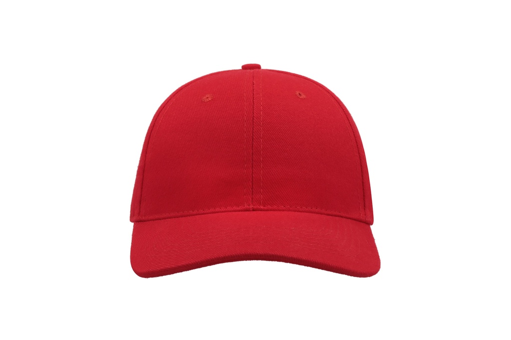 Czapka bawełniana 6-panelowa z rzepem - Red