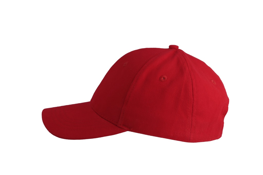 Czapka bawełniana 6-panelowa z rzepem - Red