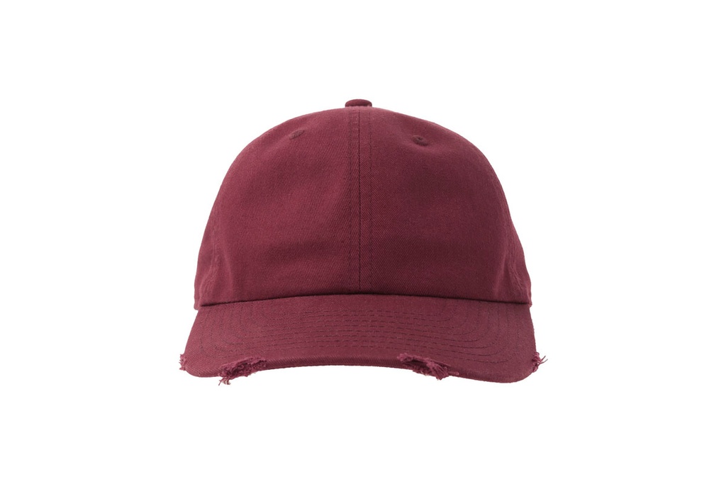 Czapka bawełniana z efektem zniszczenia - Cardinal Red
