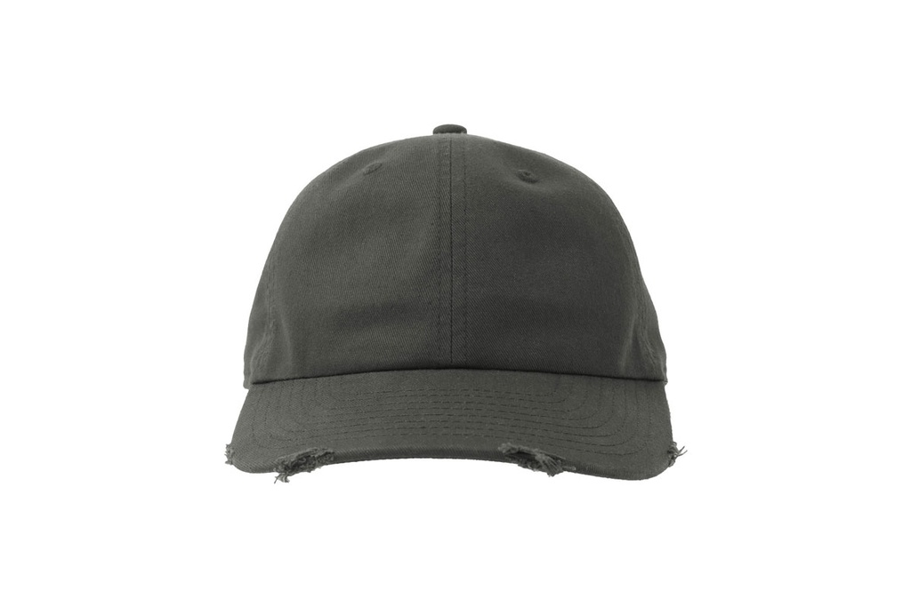 Czapka bawełniana z efektem zniszczenia - Dark Grey