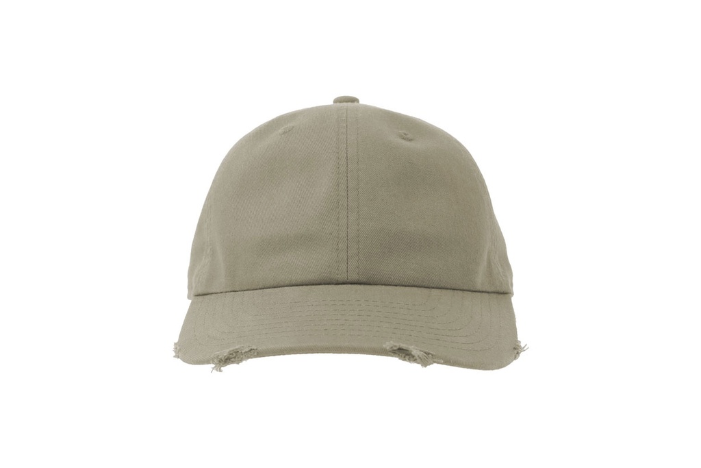 Czapka bawełniana z efektem zniszczenia - Grey