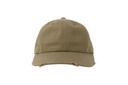 Czapka bawełniana z efektem zniszczenia - Olive