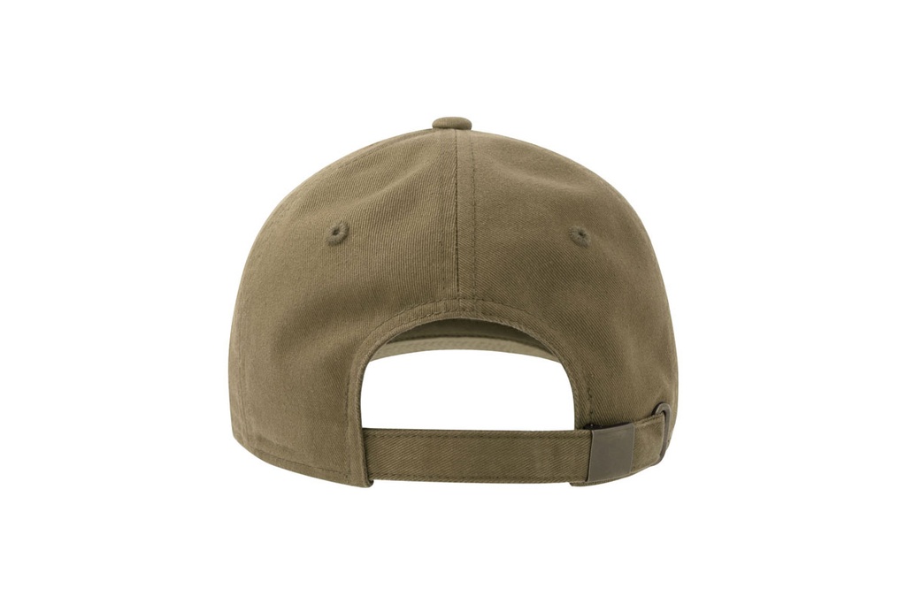 Czapka bawełniana z efektem zniszczenia - Olive