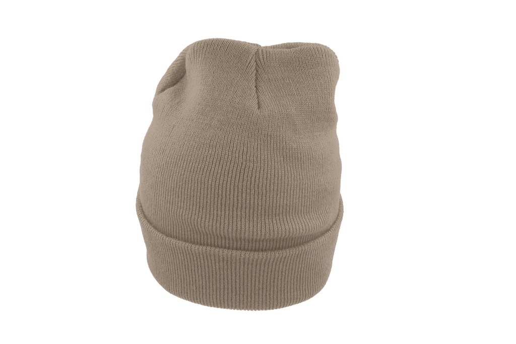 Czapka beanie dwuwarstwowa z mankietem - Beige