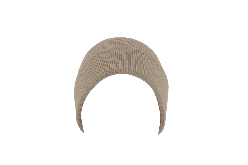 Czapka beanie dwuwarstwowa z mankietem - Beige