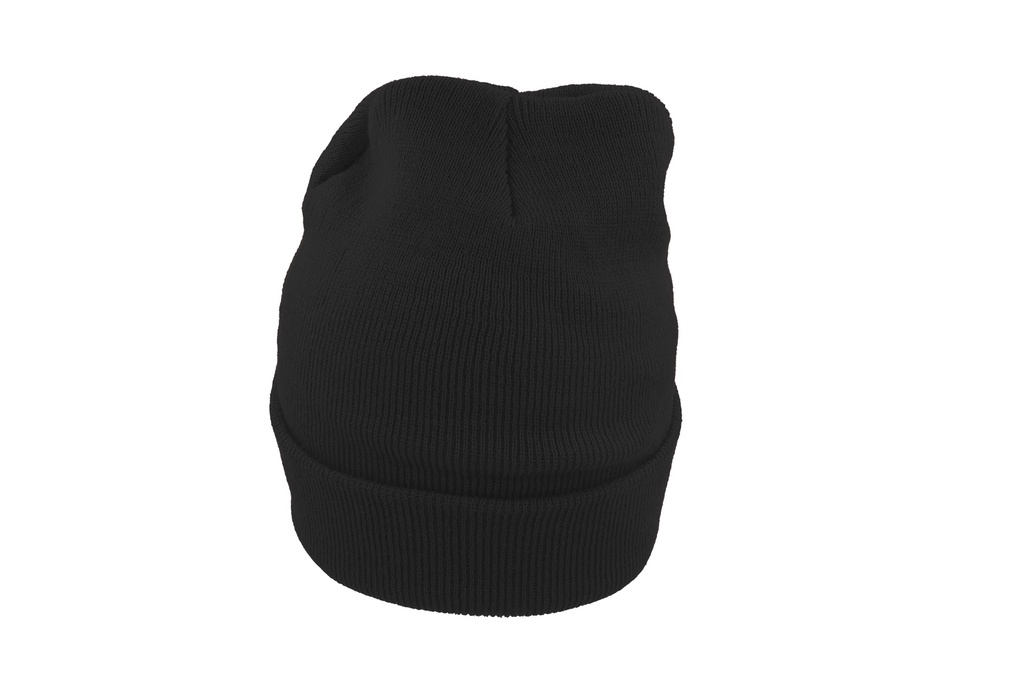 Czapka beanie dwuwarstwowa z mankietem - Black