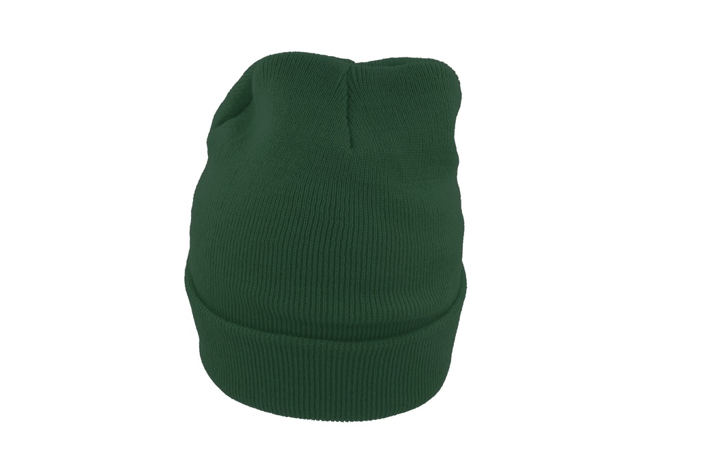 Czapka beanie dwuwarstwowa z mankietem - Bottle Green