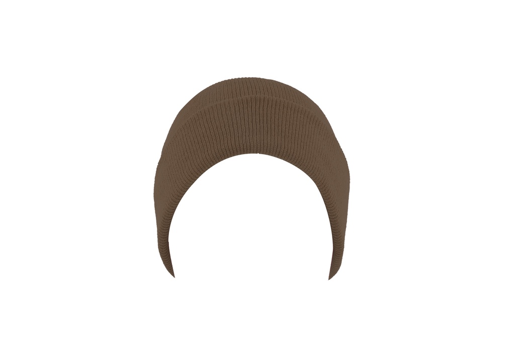 Czapka beanie dwuwarstwowa z mankietem - Brown