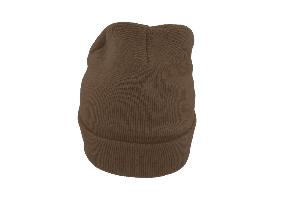 Czapka beanie dwuwarstwowa z mankietem - Brown