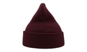 Czapka beanie dwuwarstwowa z mankietem - Burgundy Melange