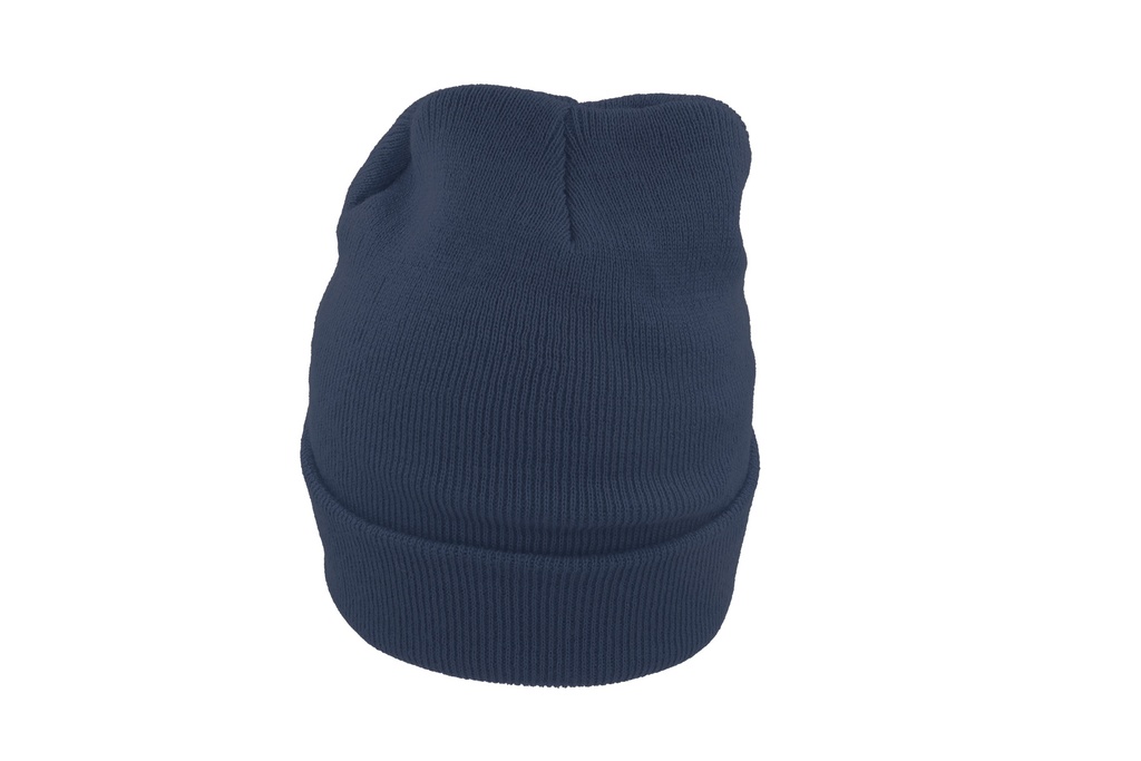 Czapka beanie dwuwarstwowa z mankietem - Navy