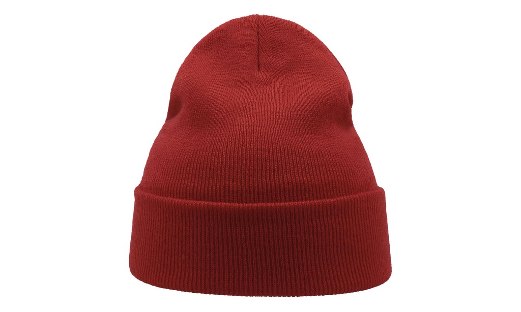 Czapka beanie dwuwarstwowa z mankietem - Off Red