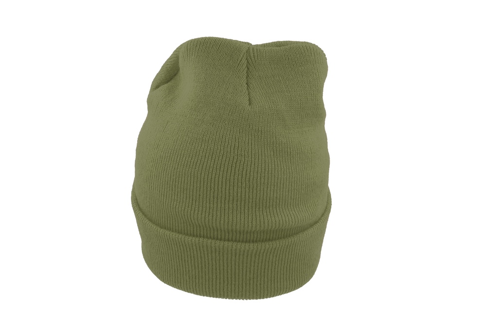Czapka beanie dwuwarstwowa z mankietem - Olive