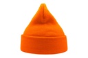 Czapka beanie dwuwarstwowa z mankietem - Orange