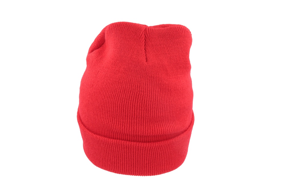 Czapka beanie dwuwarstwowa z mankietem - Red