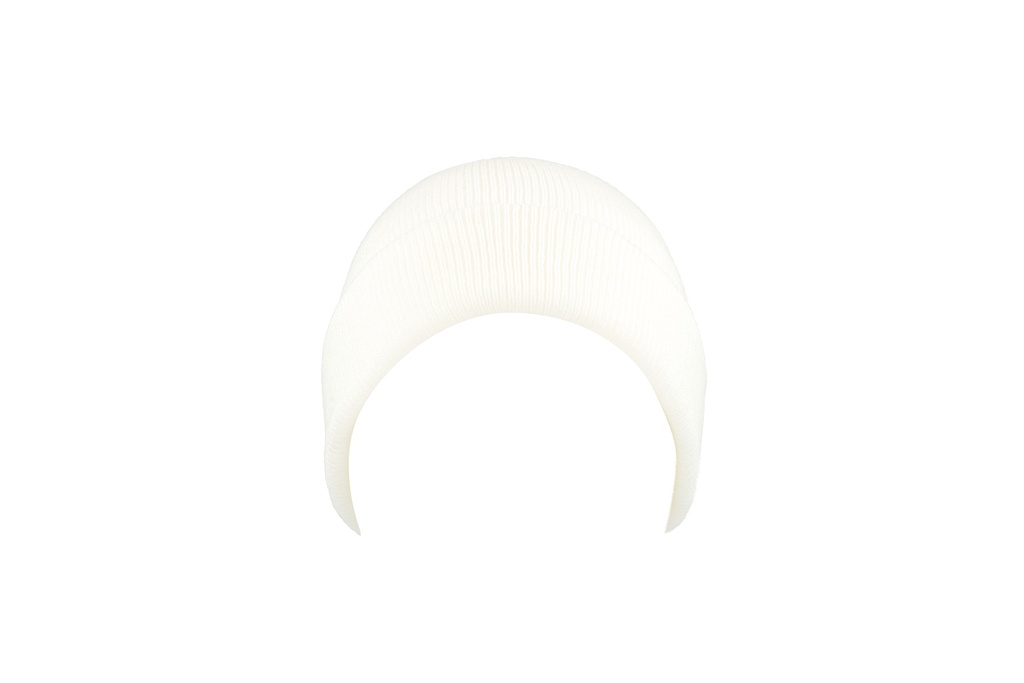 Czapka beanie dwuwarstwowa z mankietem - White
