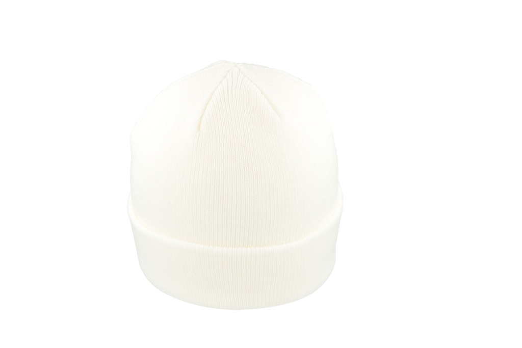 Czapka beanie dwuwarstwowa z mankietem - White