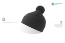 Czapka beanie z pomponem i mankietem - Dark Grey