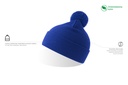 Czapka beanie z pomponem i mankietem - Royal