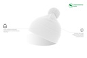 Czapka beanie z pomponem i mankietem - White