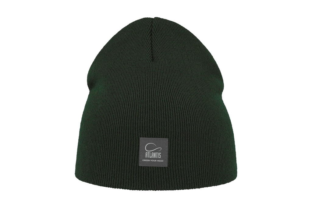 Czapka beanie z wywinięciem, dwuwarstwowa - Bottle Green