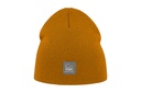 Czapka beanie z wywinięciem, dwuwarstwowa - Mustard