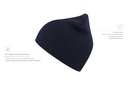 Czapka beanie z wywinięciem, dwuwarstwowa - Navy