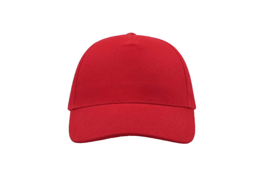 Czapka bejsbolowa 5-panelowa z bawełny twill - Red