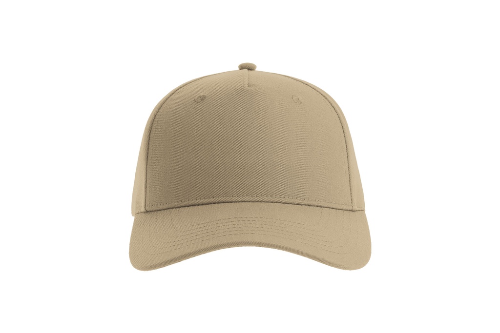 Czapka bejsbolowa 5-panelowa z regulacją - Khaki