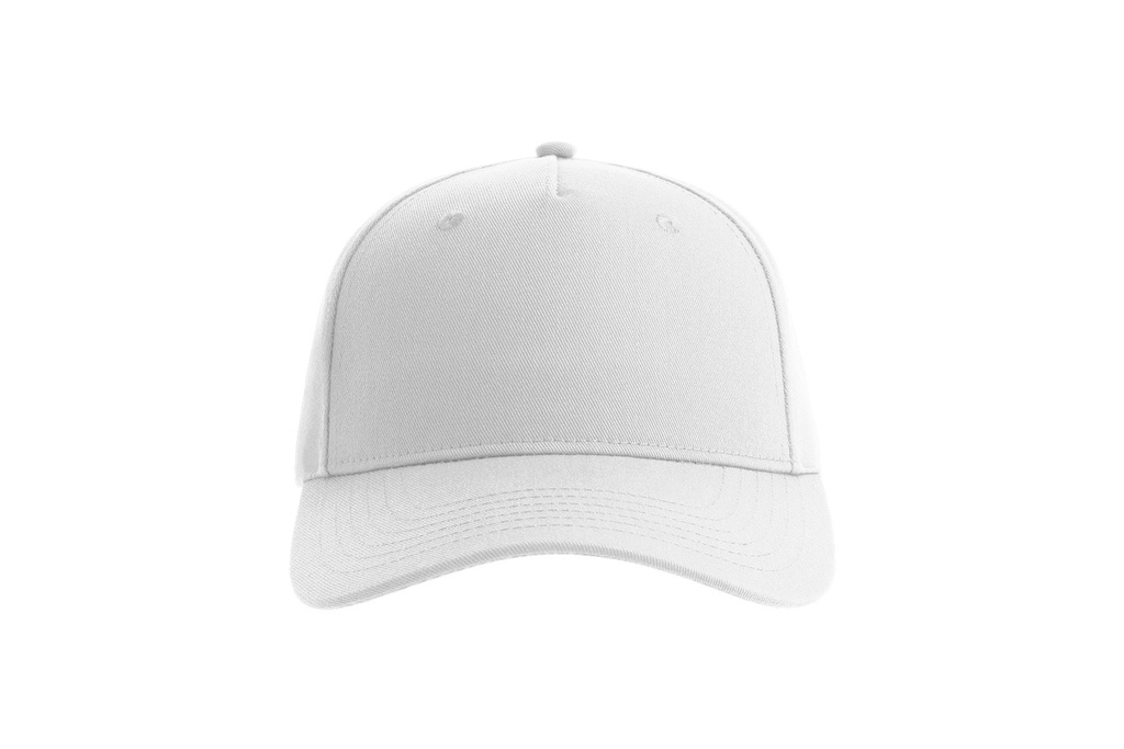 Czapka bejsbolowa 5-panelowa z regulacją - White