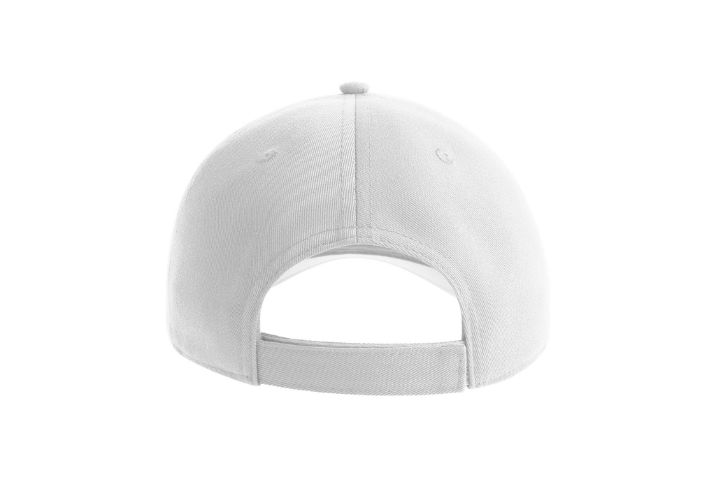 Czapka bejsbolowa 5-panelowa z regulacją - White