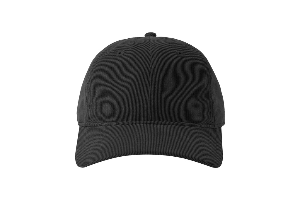 Czapka bejsbolowa sztruksowa z recyklingu - Black