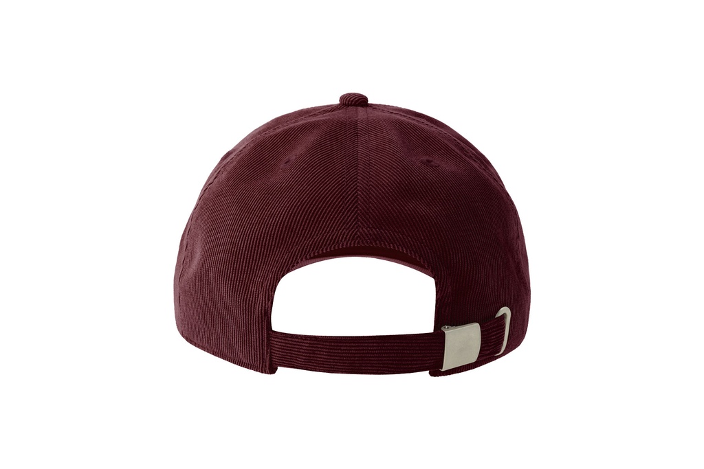 Czapka bejsbolowa sztruksowa z recyklingu - Burgundy
