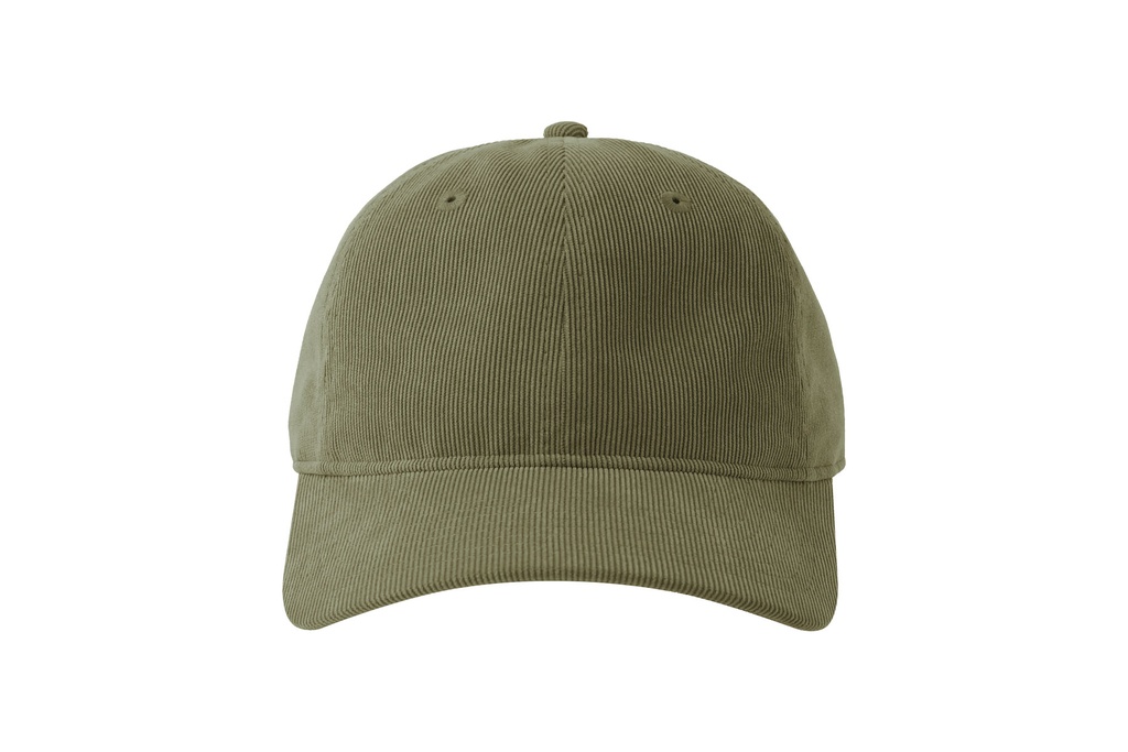 Czapka bejsbolowa sztruksowa z recyklingu - Olive
