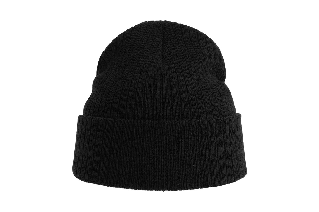 Czapka dwuwarstwowa prążkowana - Black