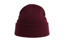 Czapka dwuwarstwowa prążkowana - Bordeaux