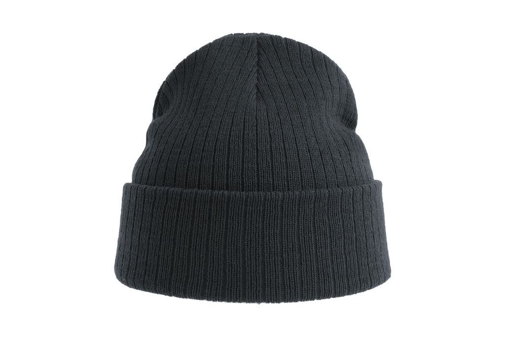 Czapka dwuwarstwowa prążkowana - Dark Grey Melange