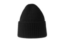 Czapka dzianinowa z podwinięciem - Black