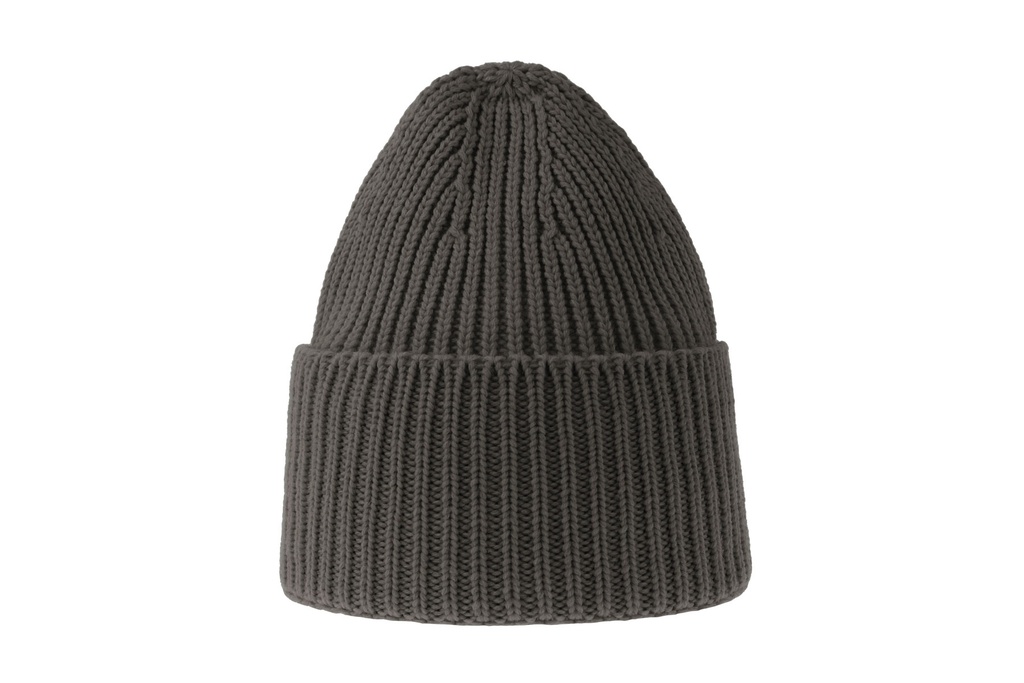 Czapka dzianinowa z podwinięciem - Dark Grey Melange