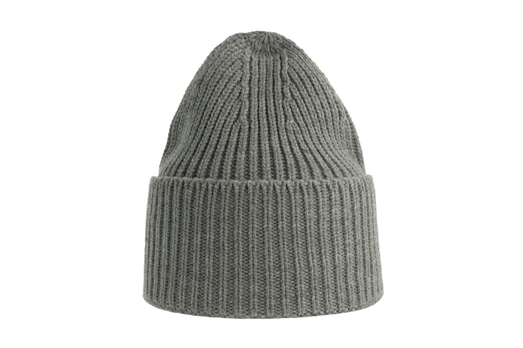 Czapka dzianinowa z podwinięciem - Light Grey Melange