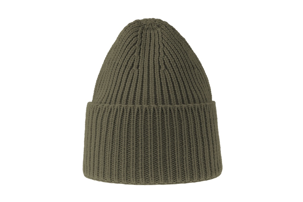 Czapka dzianinowa z podwinięciem - Olive