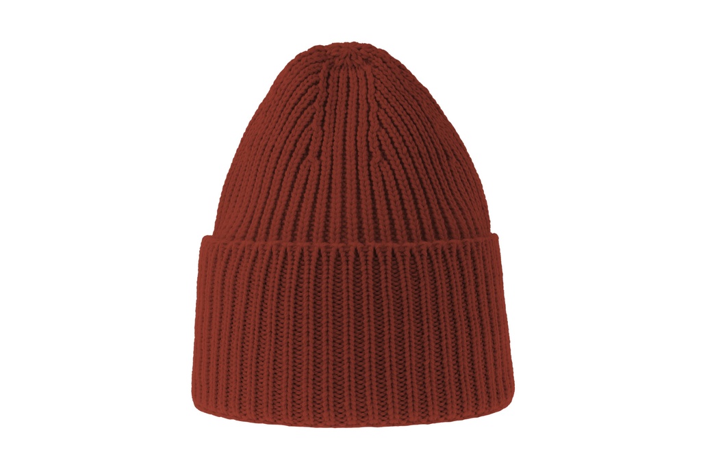 Czapka dzianinowa z podwinięciem - Rusty