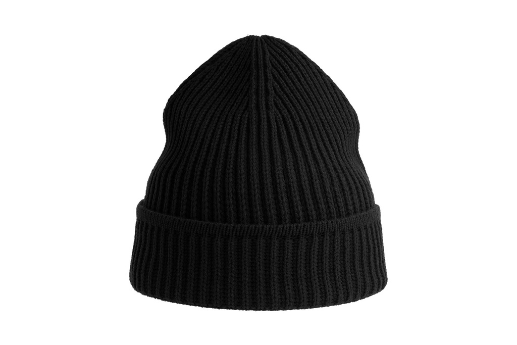 Czapka dzianinowa z wywijanym brzegiem - Black