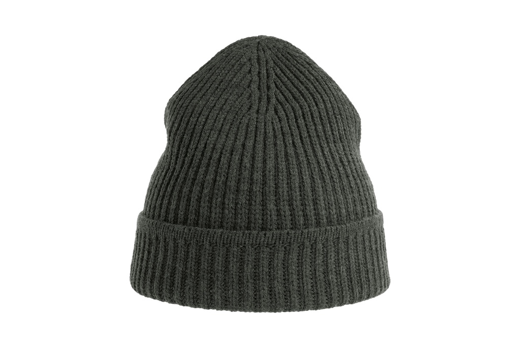 Czapka dzianinowa z wywijanym brzegiem - Dark Grey Melange