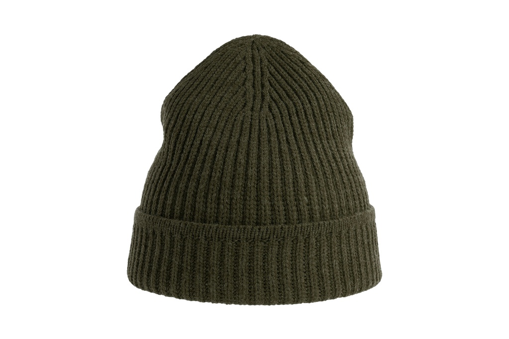 Czapka dzianinowa z wywijanym brzegiem - Olive