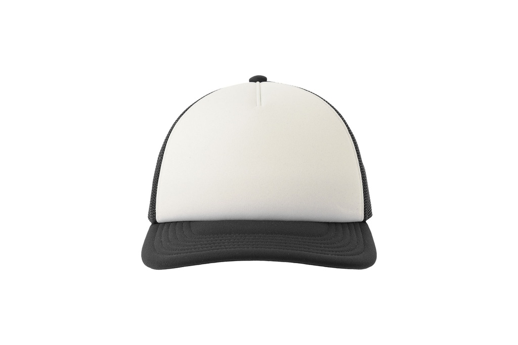 Czapka dziecięca z daszkiem z recyklingu - White & Black