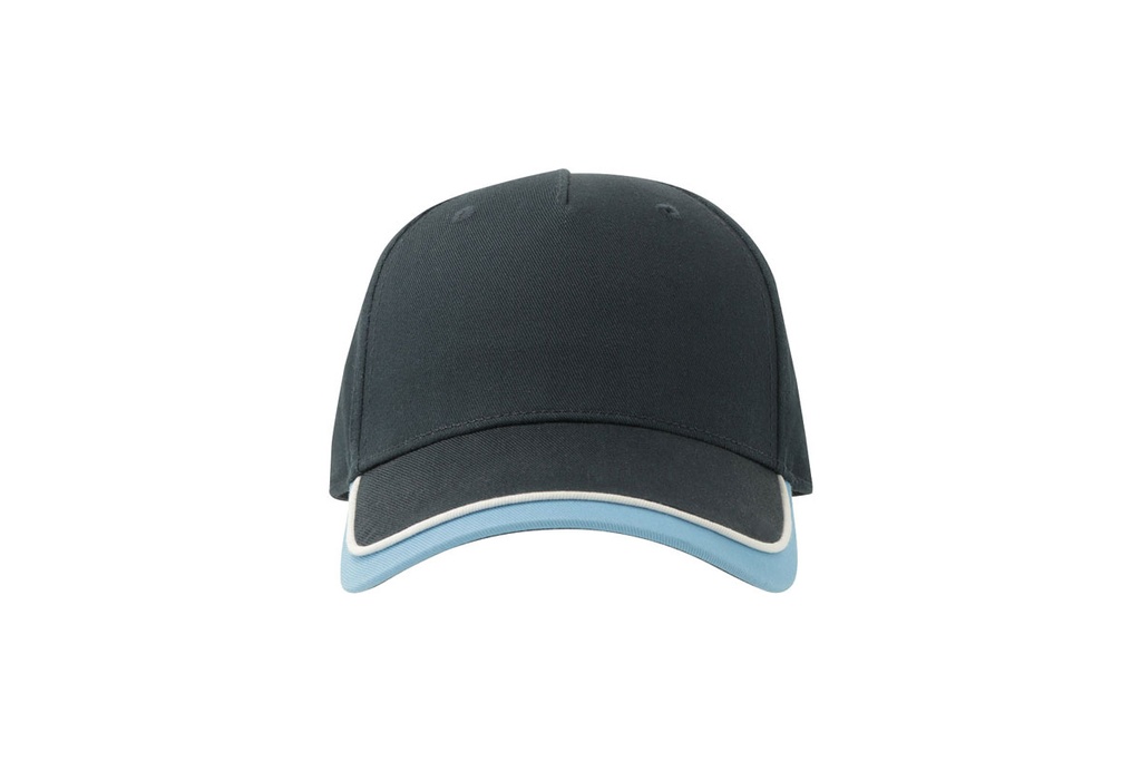 Czapka dziecięca z daszkiem, bawełna organiczna - Navy & Columbia Blue