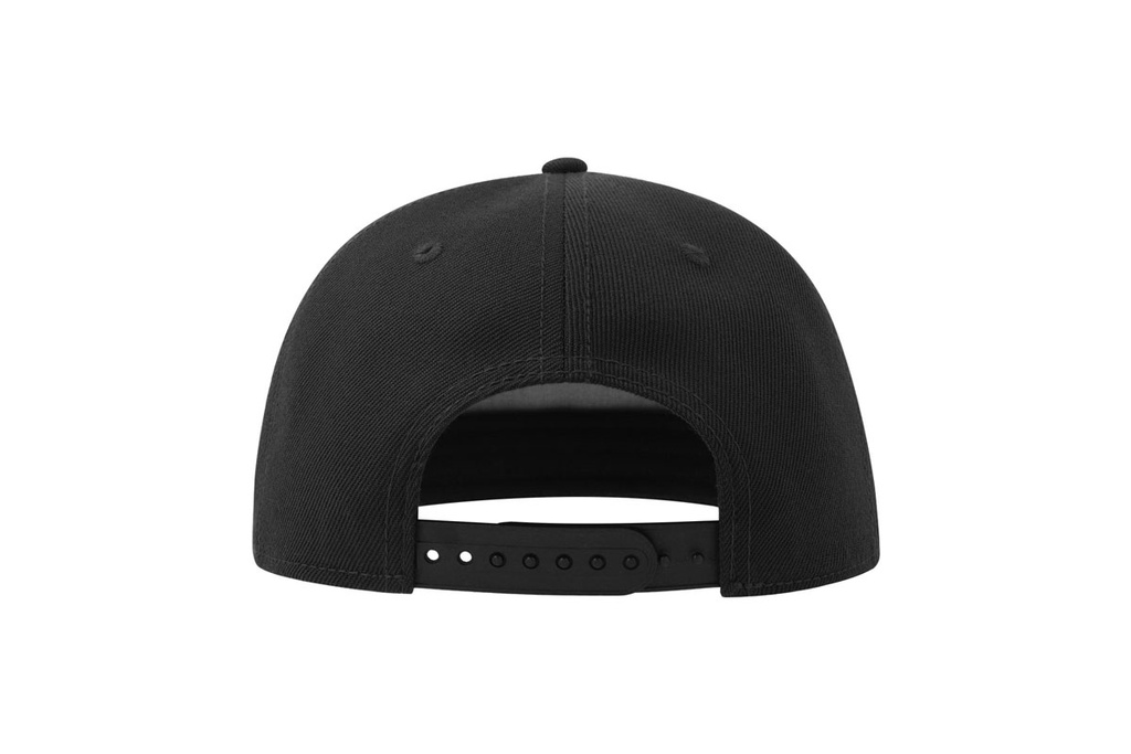 Czapka pięciopanelowa z płaskim daszkiem - Black