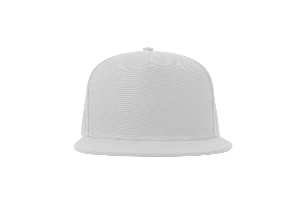 Czapka pięciopanelowa z płaskim daszkiem - White