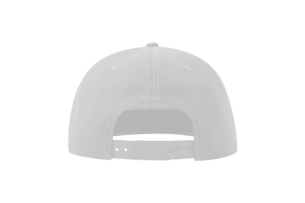 Czapka pięciopanelowa z płaskim daszkiem - White